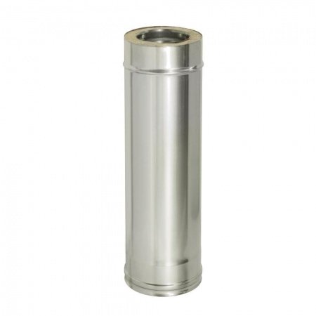 Сэндвич-труба 1,0м, ф 130х200, AISI 439/Оц, 1,0мм/0,5мм, (К)