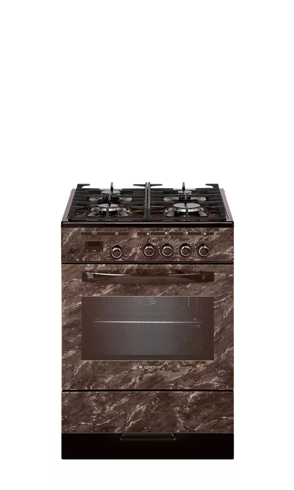 Газовая плита Гефест 6500-03 0054 (корич) мрамор