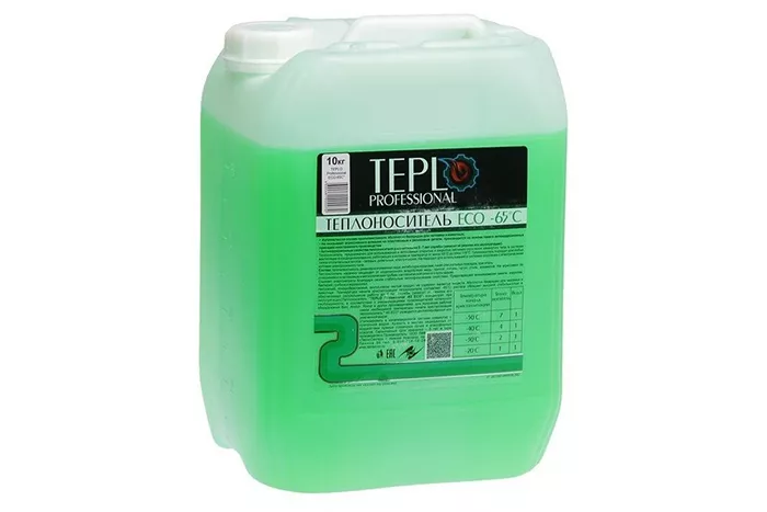 Теплоноситель Teplo Professional-65. 10кг пропиленгликоль зеленый